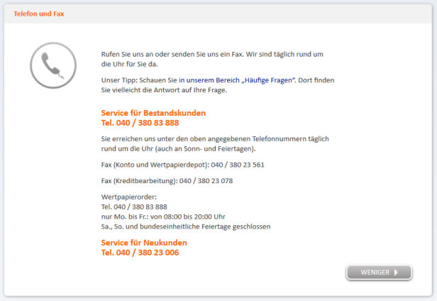 Für Neukunden und Bestandskunden sind bei der Netbank verschiedene Telefonnummern eingerichtet