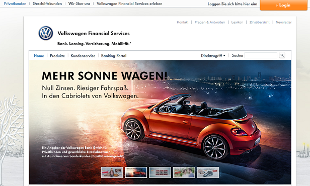 Die umfangreiche Webseite der Volkswagenbank bietet weiterführende Informationen