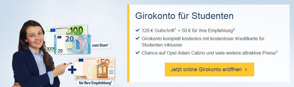 1822direkt Girokonto für Studenten