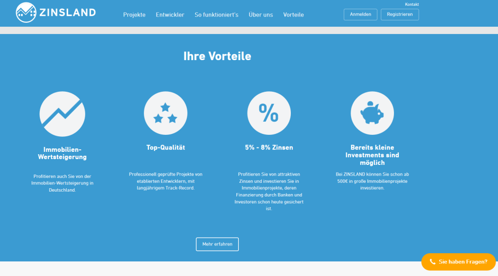 Vorteile bei der Geldanlage in Crowdfunding für Immobilien bei Zinsland