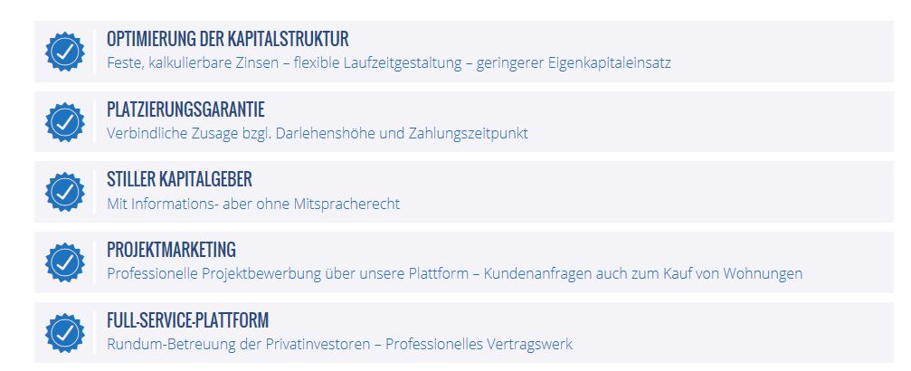 Fünf Vorteile für Projektentwickler im Überblick