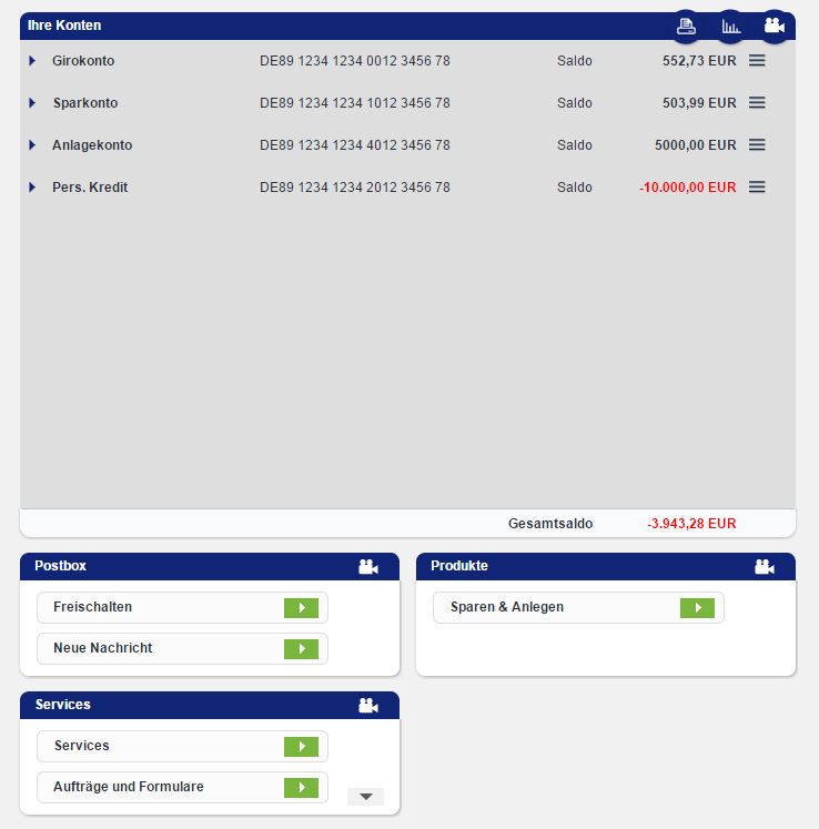 netbank Demo-Version Online-Banking 