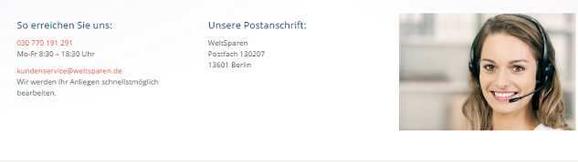 Weltsparen Kundenservice