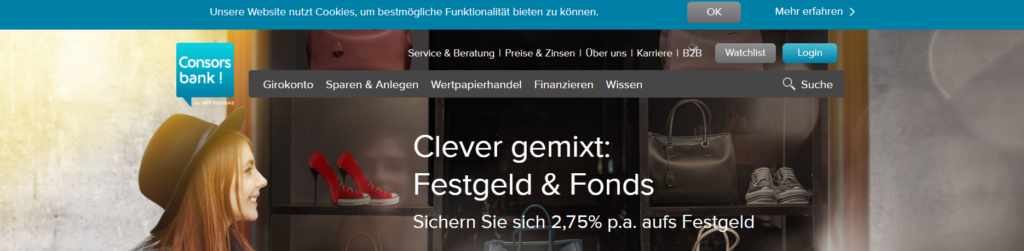 Das Festgeld der Consorsbank