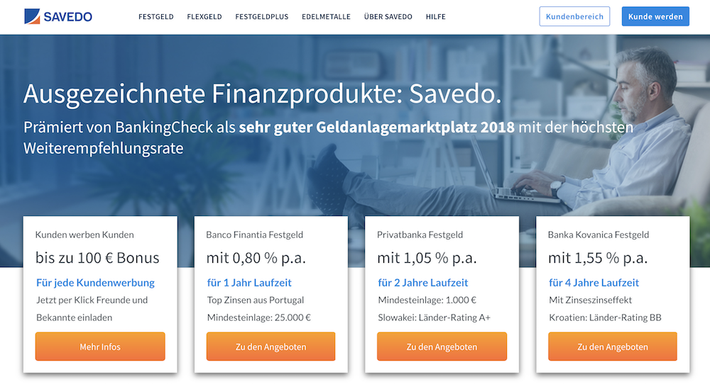 Savedo Webseite