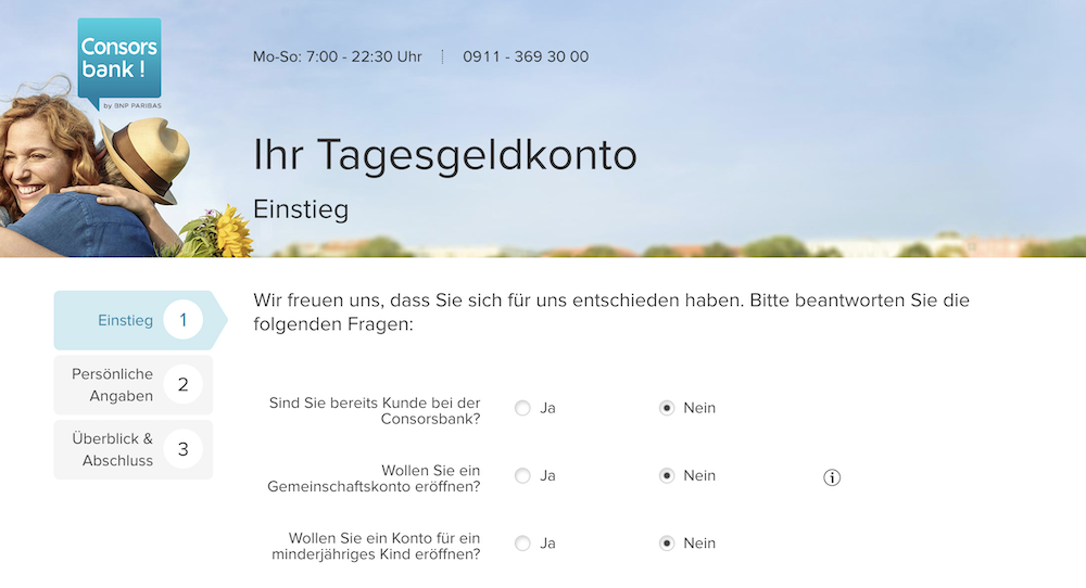 Consorsbank Tagesgeldkonto eröffnen