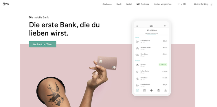 N26 Webseite