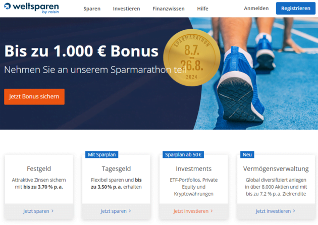 Das ist der aktuelle Weltsparen Bonus